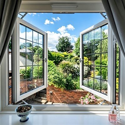 نافذة زجاجية مزدوجة UPVC